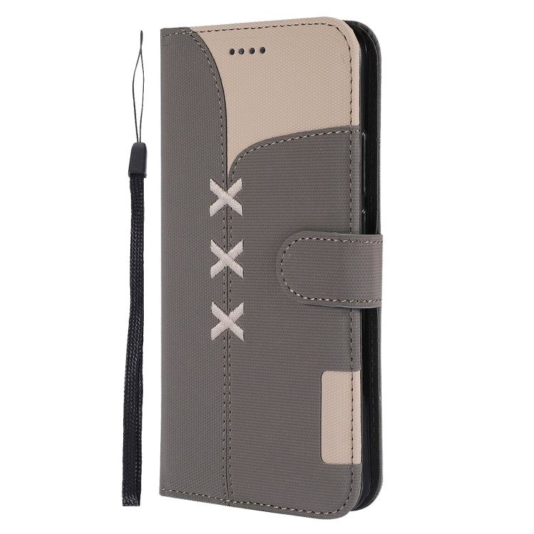 Fabric Stitching Embroidery Horizontal Flip Leather Case With Holder & Card Slots & Wallet for Huawei Mate 20 Lite / Maimang 7