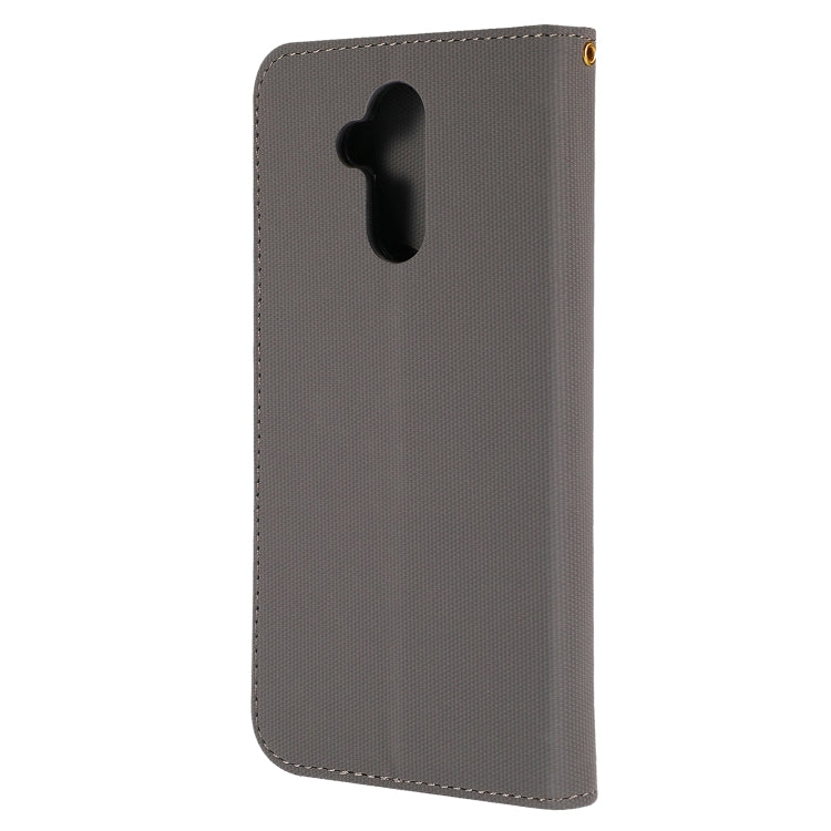 Fabric Stitching Embroidery Horizontal Flip Leather Case With Holder & Card Slots & Wallet for Huawei Mate 20 Lite / Maimang 7