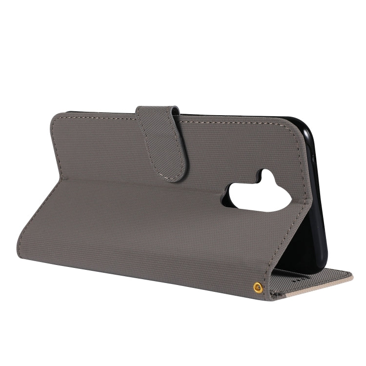 Fabric Stitching Embroidery Horizontal Flip Leather Case With Holder & Card Slots & Wallet for Huawei Mate 20 Lite / Maimang 7