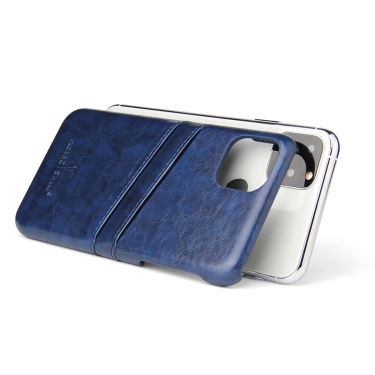 For iPhone 11 Pro Max Fierre Shann Retro Oil Wax Texture PU Leather Case with Card Slots