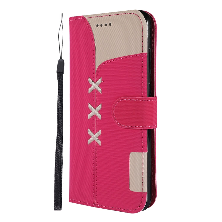Fabric Stitching Embroidery Horizontal Flip Leather Case With Holder & Card Slots & Wallet for Huawei Honor 7A