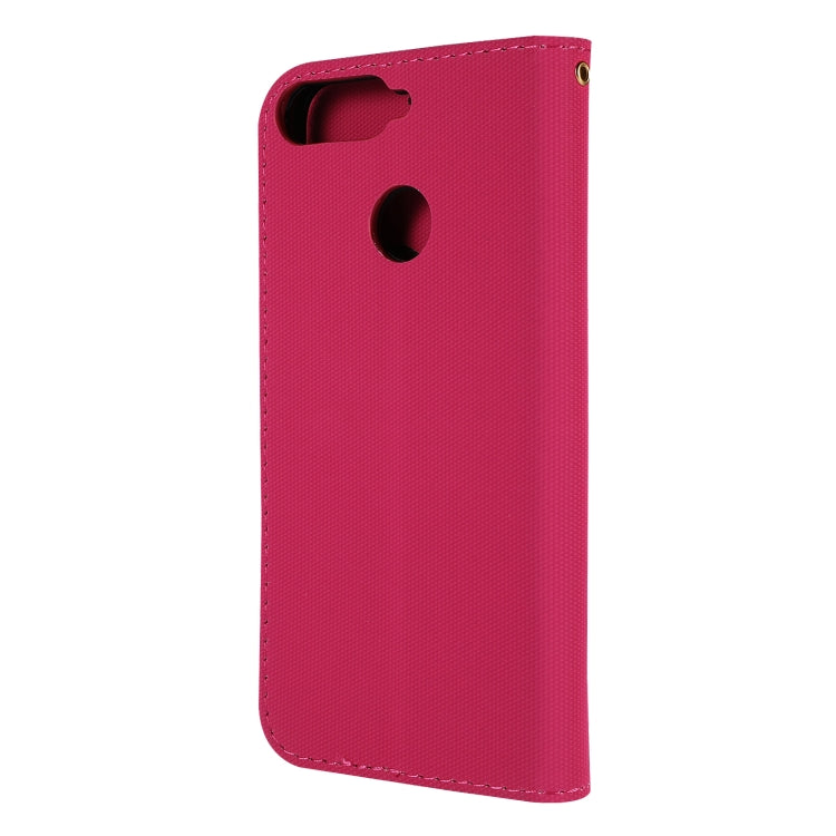 Fabric Stitching Embroidery Horizontal Flip Leather Case With Holder & Card Slots & Wallet for Huawei Honor 7A