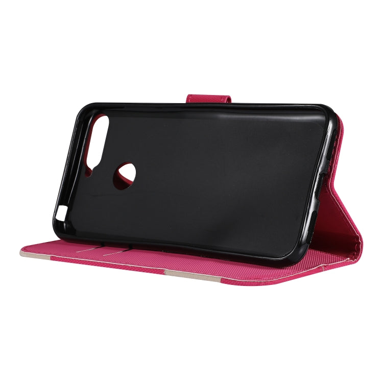 Fabric Stitching Embroidery Horizontal Flip Leather Case With Holder & Card Slots & Wallet for Huawei Honor 7A