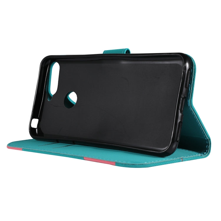 Fabric Stitching Embroidery Horizontal Flip Leather Case With Holder & Card Slots & Wallet for Huawei Honor 7A