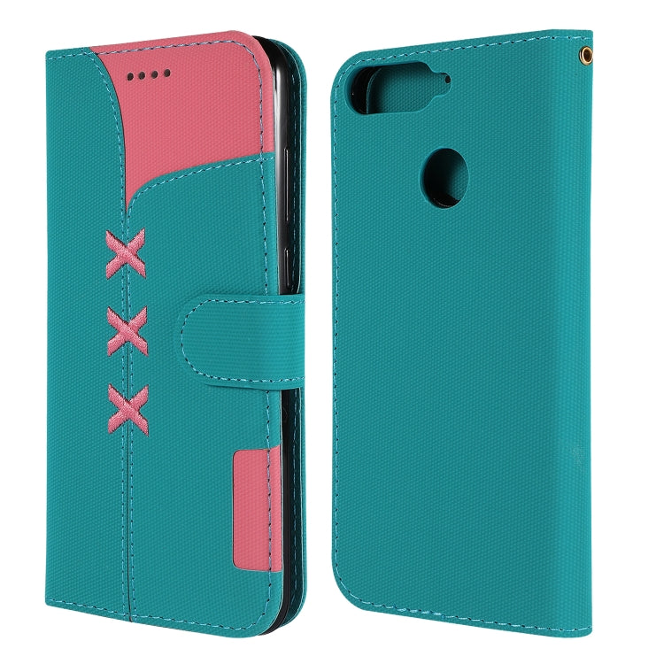 Fabric Stitching Embroidery Horizontal Flip Leather Case With Holder & Card Slots & Wallet for Huawei Honor 7A