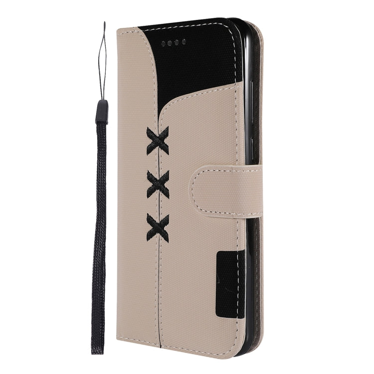 Fabric Stitching Embroidery Horizontal Flip Leather Case With Holder & Card Slots & Wallet for Huawei Honor 7A