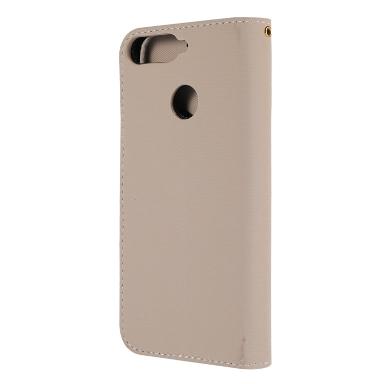Fabric Stitching Embroidery Horizontal Flip Leather Case With Holder & Card Slots & Wallet for Huawei Honor 7A