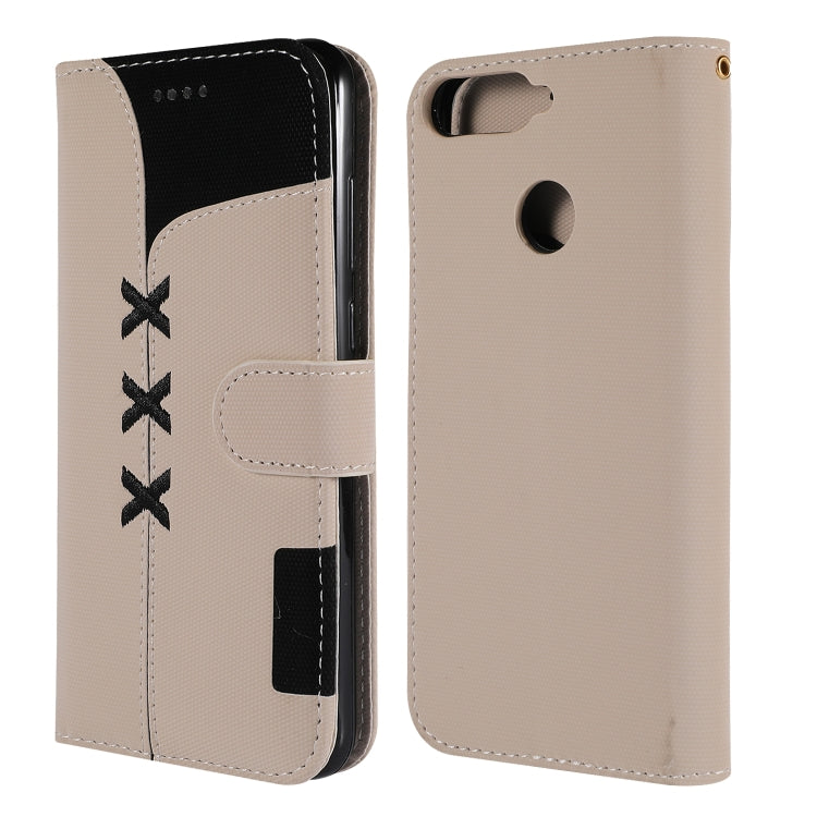 Fabric Stitching Embroidery Horizontal Flip Leather Case With Holder & Card Slots & Wallet for Huawei Honor 7A