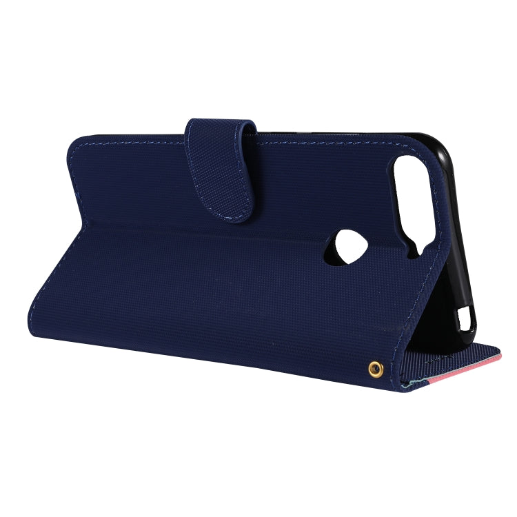 Fabric Stitching Embroidery Horizontal Flip Leather Case With Holder & Card Slots & Wallet for Huawei Honor 7A