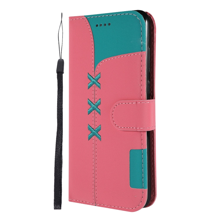 Fabric Stitching Embroidery Horizontal Flip Leather Case With Holder & Card Slots & Wallet for Huawei Honor 7A