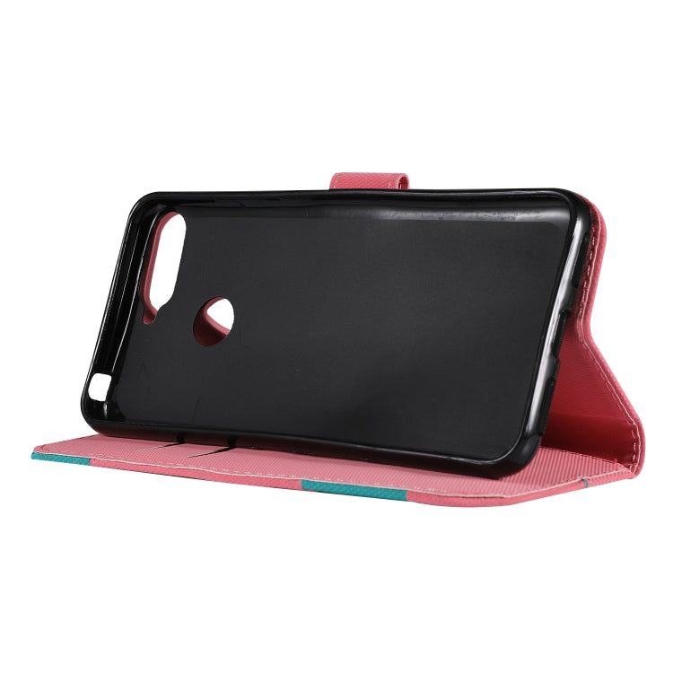 Fabric Stitching Embroidery Horizontal Flip Leather Case With Holder & Card Slots & Wallet for Huawei Honor 7A