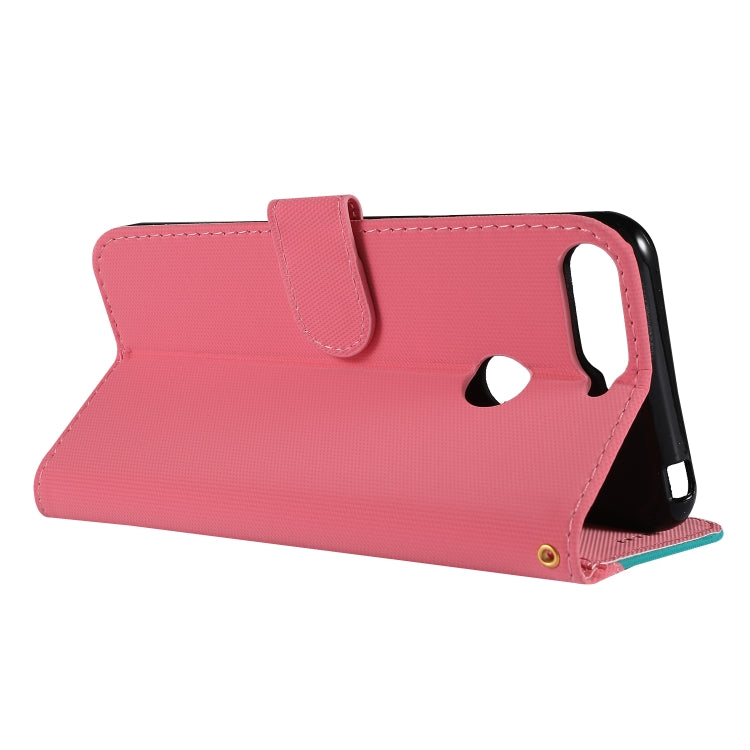 Fabric Stitching Embroidery Horizontal Flip Leather Case With Holder & Card Slots & Wallet for Huawei Honor 7A