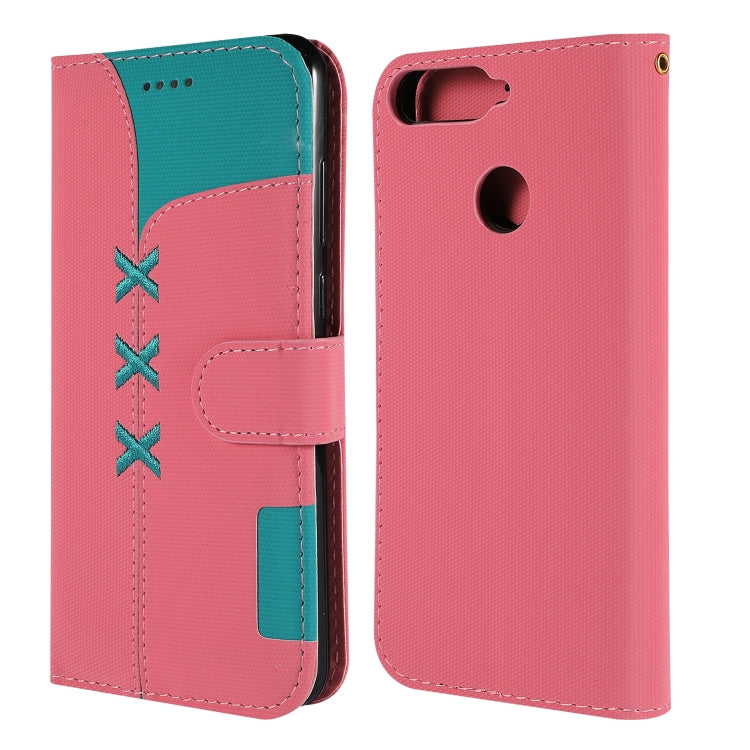 Fabric Stitching Embroidery Horizontal Flip Leather Case With Holder & Card Slots & Wallet for Huawei Honor 7A