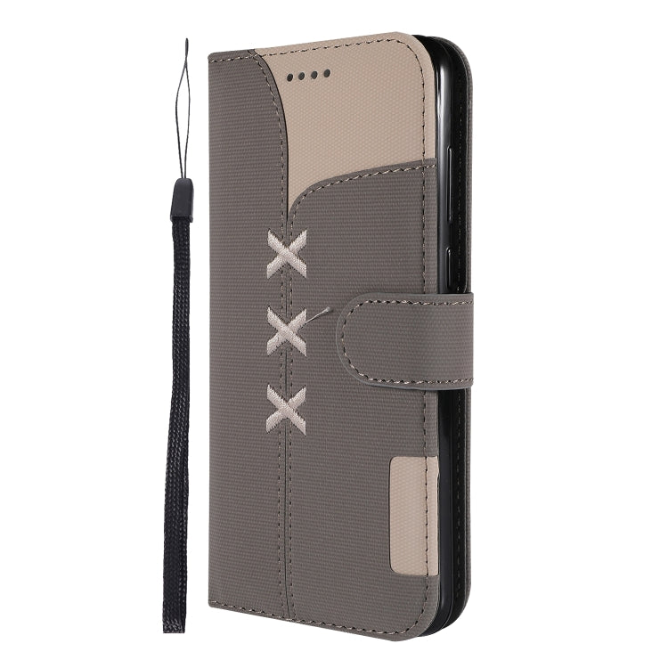 Fabric Stitching Embroidery Horizontal Flip Leather Case With Holder & Card Slots & Wallet for Huawei Honor 7A