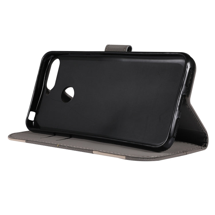 Fabric Stitching Embroidery Horizontal Flip Leather Case With Holder & Card Slots & Wallet for Huawei Honor 7A