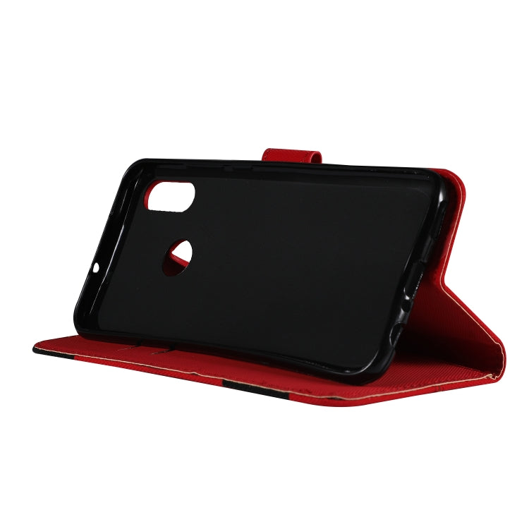 Fabric Stitching Embroidery Horizontal Flip Leather Case With Holder & Card Slots & Wallet for Huawei Honor 8X