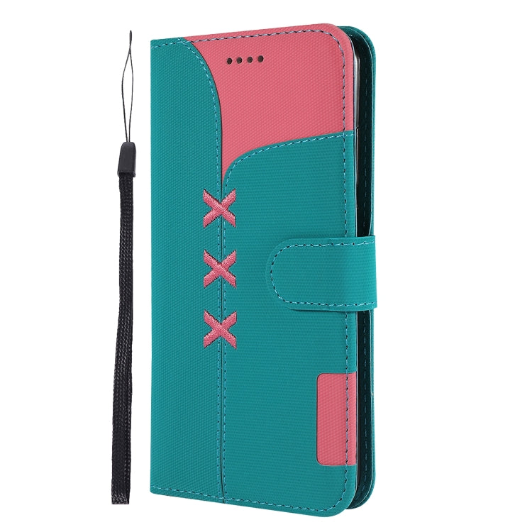 Fabric Stitching Embroidery Horizontal Flip Leather Case With Holder & Card Slots & Wallet for Huawei Honor 8X