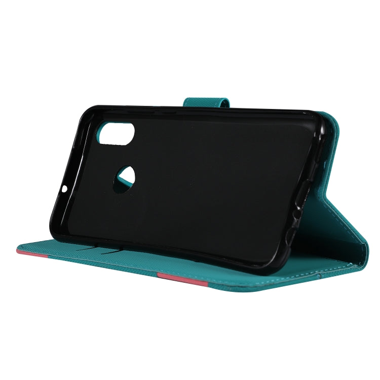 Fabric Stitching Embroidery Horizontal Flip Leather Case With Holder & Card Slots & Wallet for Huawei Honor 8X