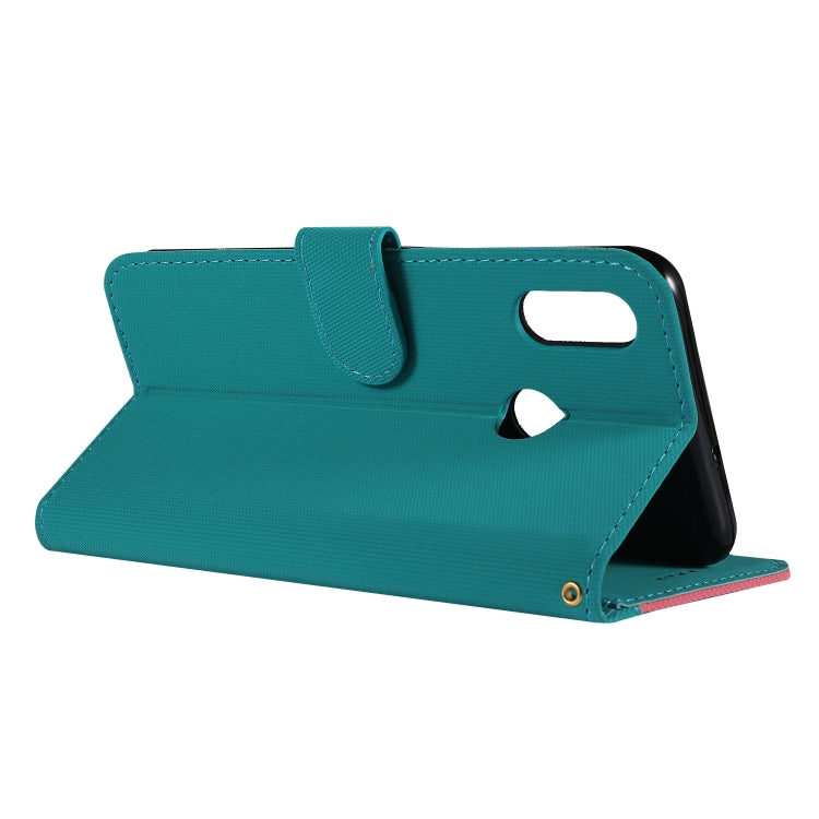 Fabric Stitching Embroidery Horizontal Flip Leather Case With Holder & Card Slots & Wallet for Huawei Honor 8X