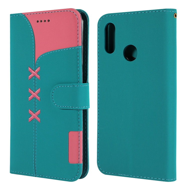 Fabric Stitching Embroidery Horizontal Flip Leather Case With Holder & Card Slots & Wallet for Huawei Honor 8X