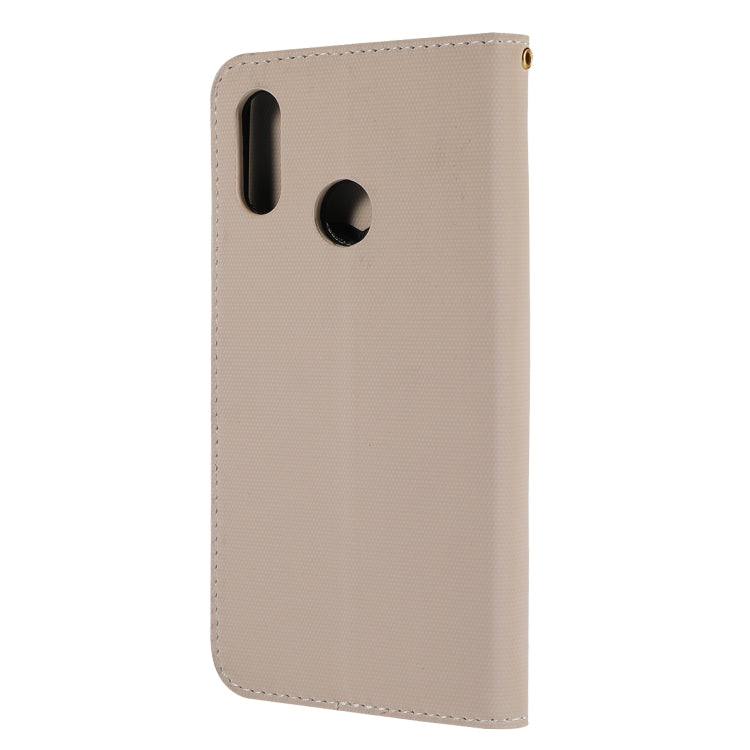 Fabric Stitching Embroidery Horizontal Flip Leather Case With Holder & Card Slots & Wallet for Huawei Honor 8X