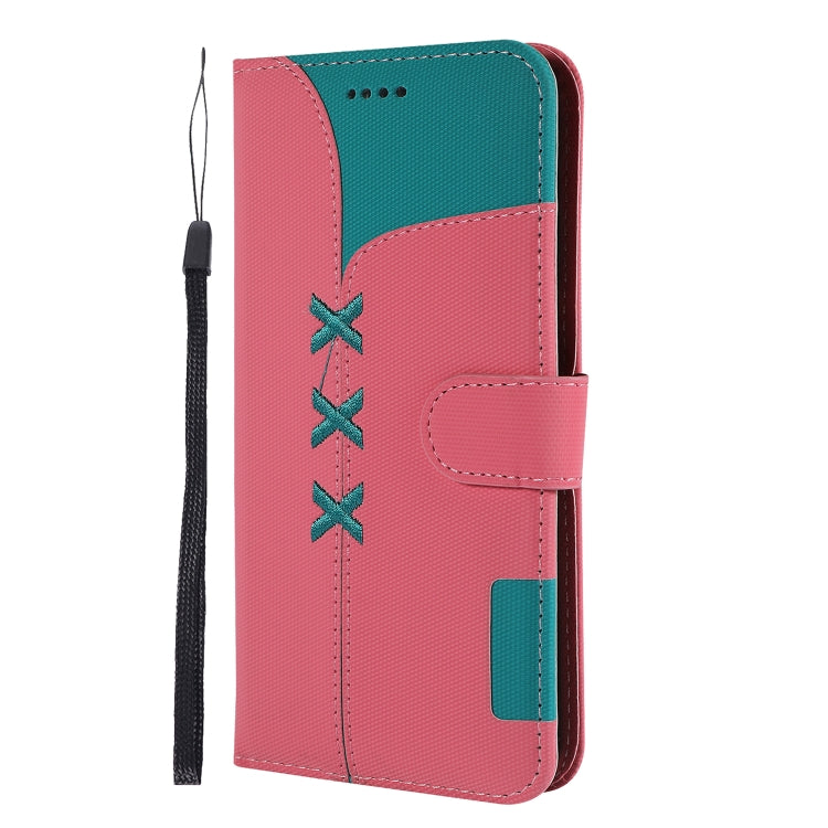 Fabric Stitching Embroidery Horizontal Flip Leather Case With Holder & Card Slots & Wallet for Huawei Honor 8X