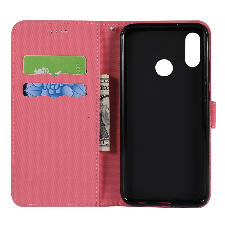 Fabric Stitching Embroidery Horizontal Flip Leather Case With Holder & Card Slots & Wallet for Huawei Honor 8X