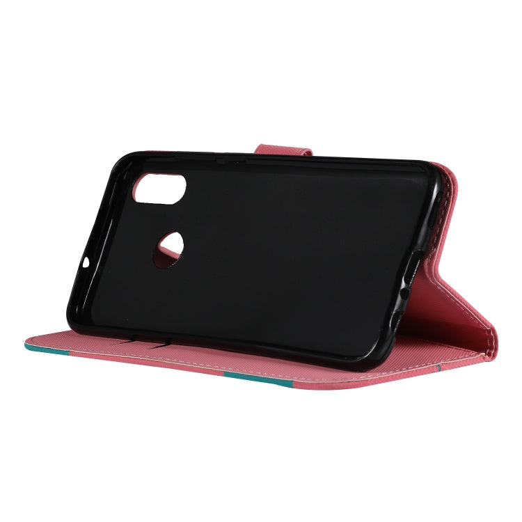 Fabric Stitching Embroidery Horizontal Flip Leather Case With Holder & Card Slots & Wallet for Huawei Honor 8X