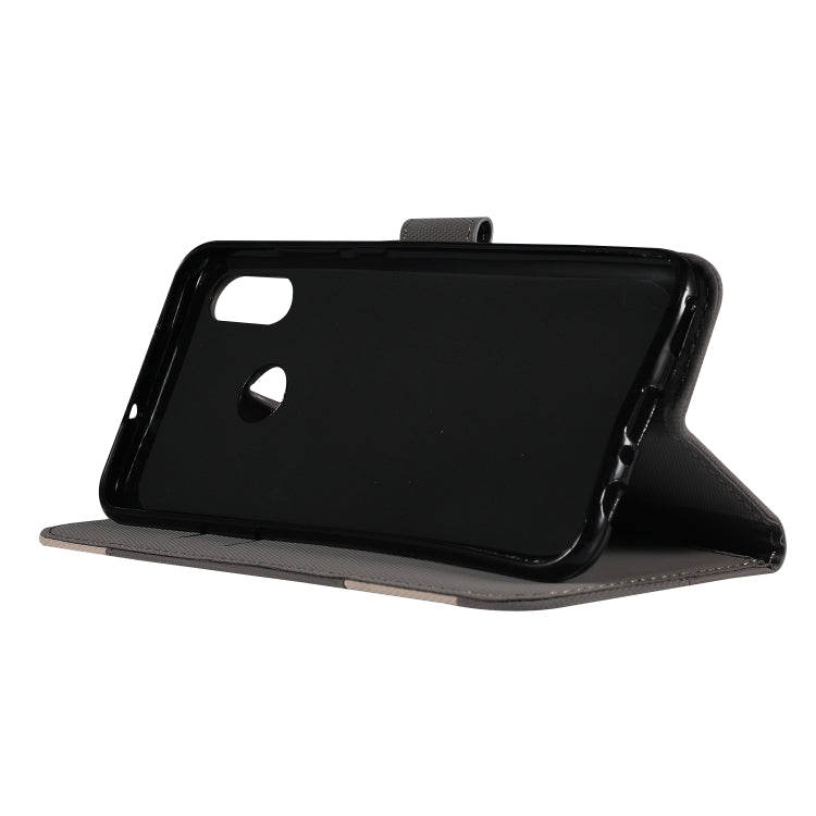 Fabric Stitching Embroidery Horizontal Flip Leather Case With Holder & Card Slots & Wallet for Huawei Honor 8X
