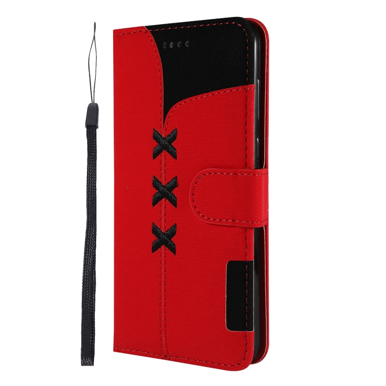 Fabric Stitching Embroidery Horizontal Flip Leather Case With Holder & Card Slots & Wallet for Huawei Honor 7S / Y5 2018