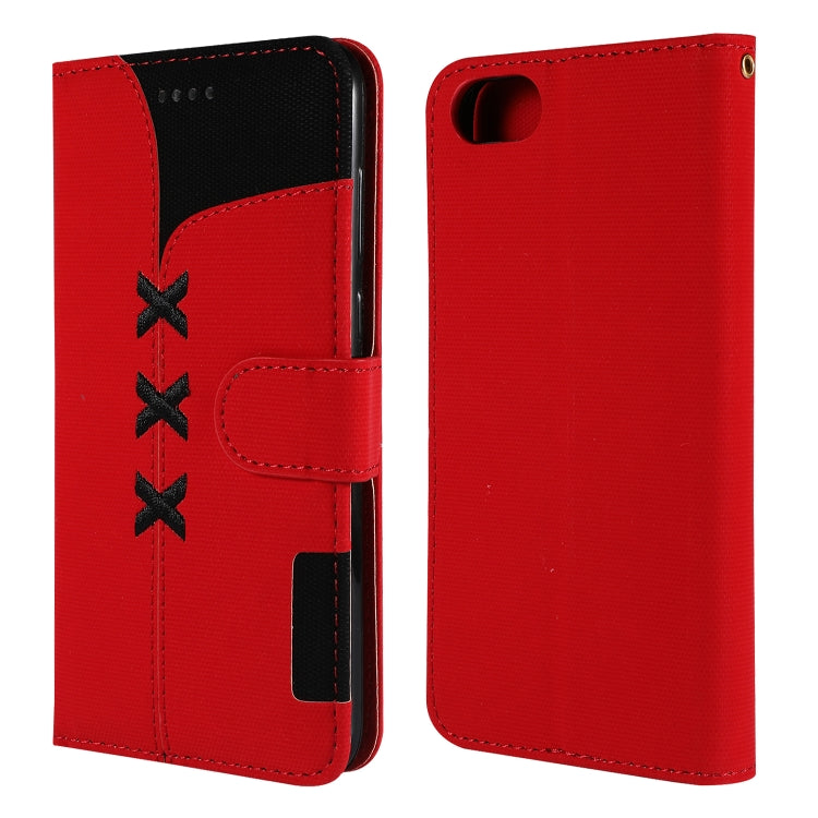 Fabric Stitching Embroidery Horizontal Flip Leather Case With Holder & Card Slots & Wallet for Huawei Honor 7S / Y5 2018