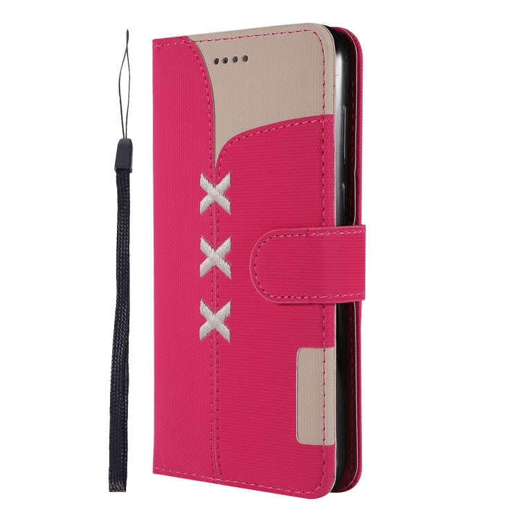 Fabric Stitching Embroidery Horizontal Flip Leather Case With Holder & Card Slots & Wallet for Huawei Honor 7S / Y5 2018