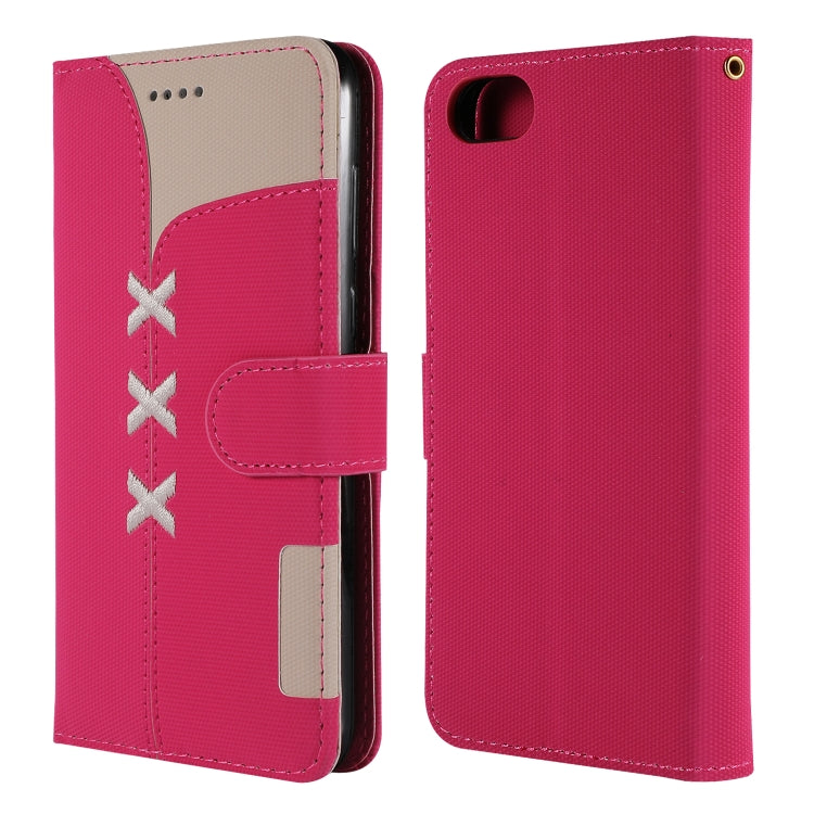 Fabric Stitching Embroidery Horizontal Flip Leather Case With Holder & Card Slots & Wallet for Huawei Honor 7S / Y5 2018
