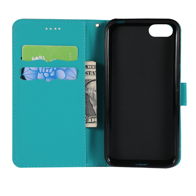 Fabric Stitching Embroidery Horizontal Flip Leather Case With Holder & Card Slots & Wallet for Huawei Honor 7S / Y5 2018
