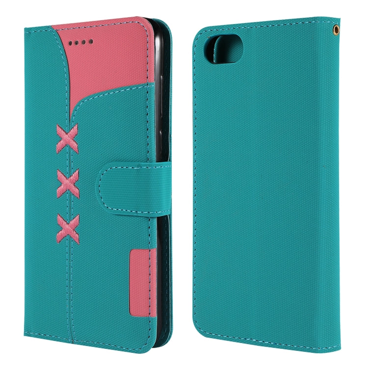 Fabric Stitching Embroidery Horizontal Flip Leather Case With Holder & Card Slots & Wallet for Huawei Honor 7S / Y5 2018