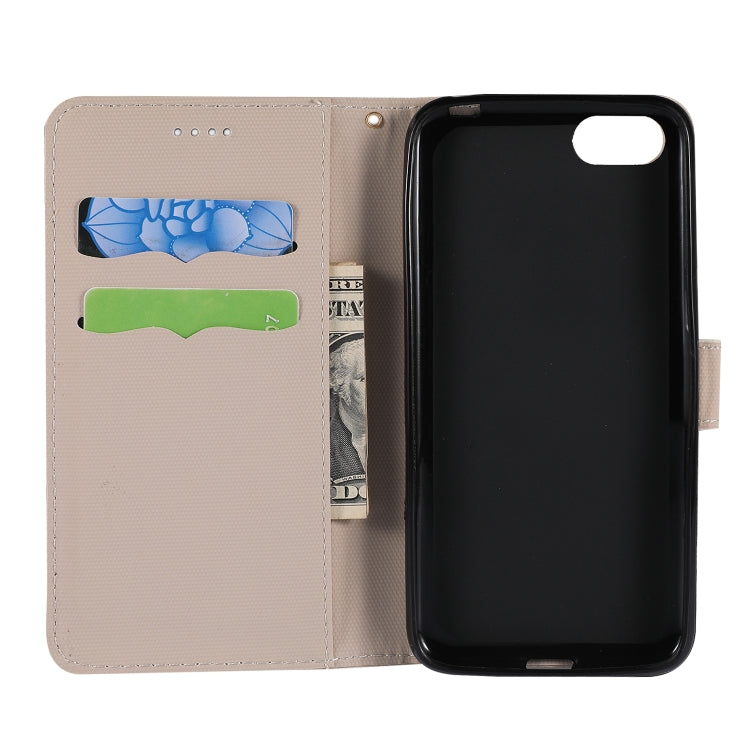 Fabric Stitching Embroidery Horizontal Flip Leather Case With Holder & Card Slots & Wallet for Huawei Honor 7S / Y5 2018