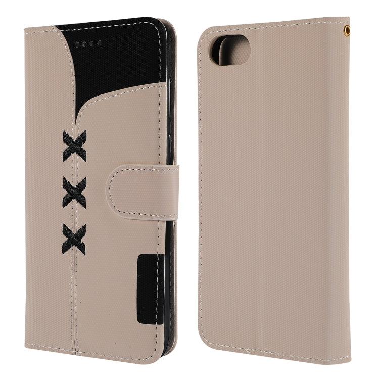 Fabric Stitching Embroidery Horizontal Flip Leather Case With Holder & Card Slots & Wallet for Huawei Honor 7S / Y5 2018