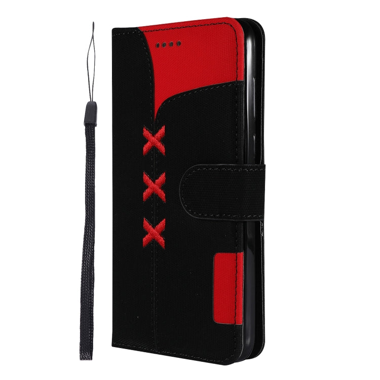 Fabric Stitching Embroidery Horizontal Flip Leather Case With Holder & Card Slots & Wallet for Huawei Honor 7S / Y5 2018