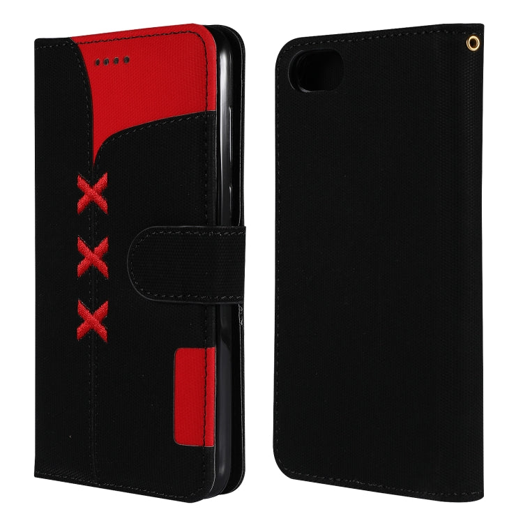 Fabric Stitching Embroidery Horizontal Flip Leather Case With Holder & Card Slots & Wallet for Huawei Honor 7S / Y5 2018
