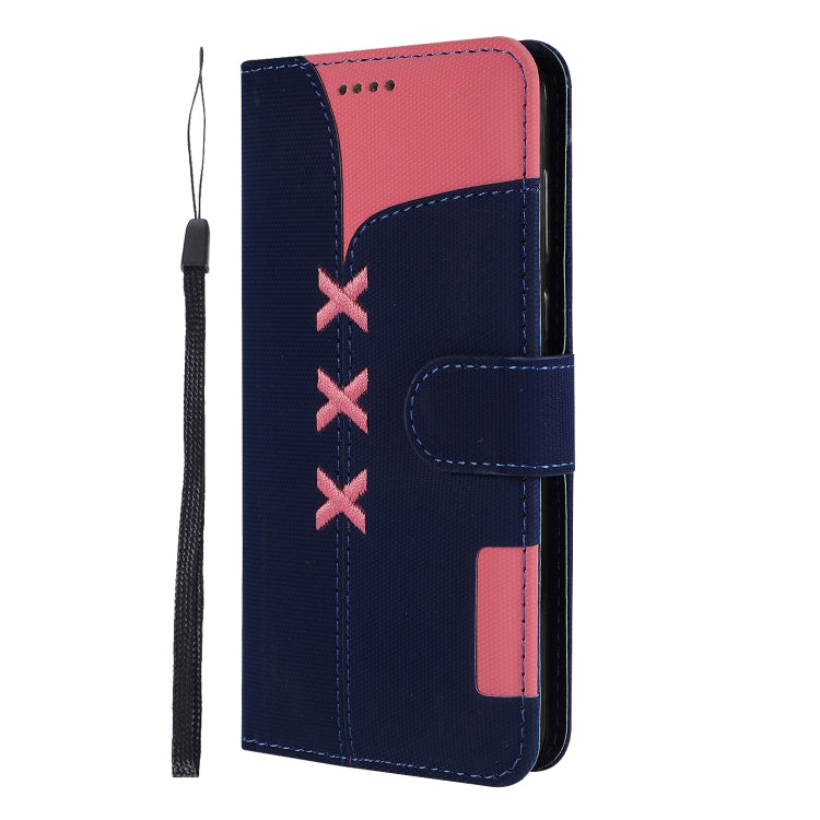 Fabric Stitching Embroidery Horizontal Flip Leather Case With Holder & Card Slots & Wallet for Huawei Honor 7S / Y5 2018