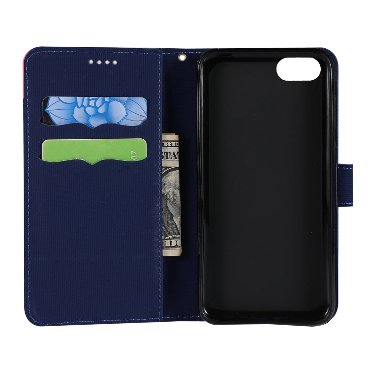 Fabric Stitching Embroidery Horizontal Flip Leather Case With Holder & Card Slots & Wallet for Huawei Honor 7S / Y5 2018