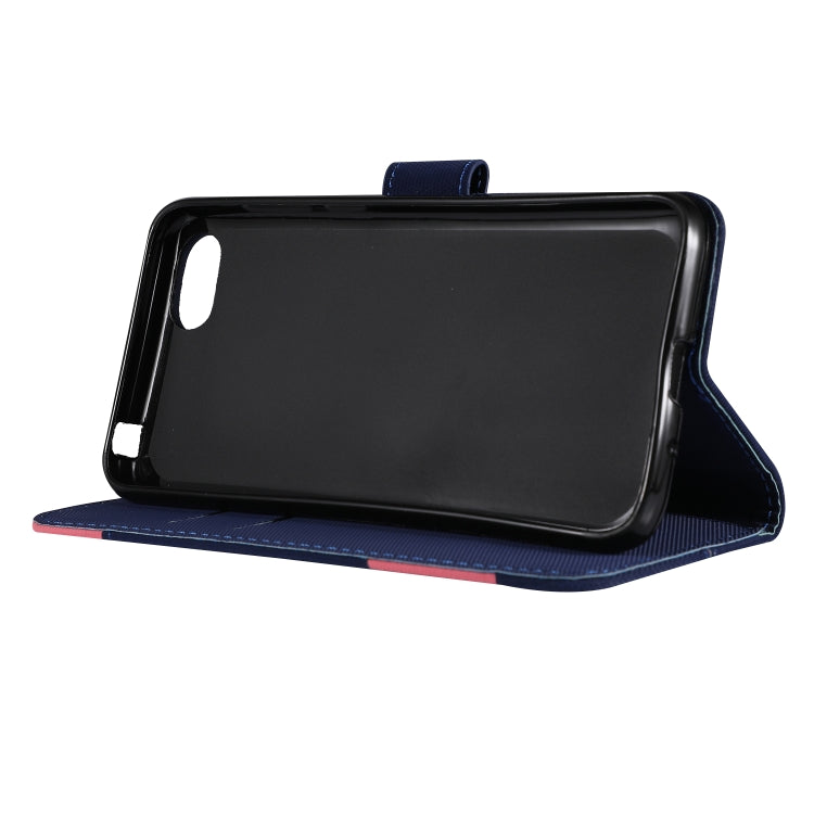 Fabric Stitching Embroidery Horizontal Flip Leather Case With Holder & Card Slots & Wallet for Huawei Honor 7S / Y5 2018