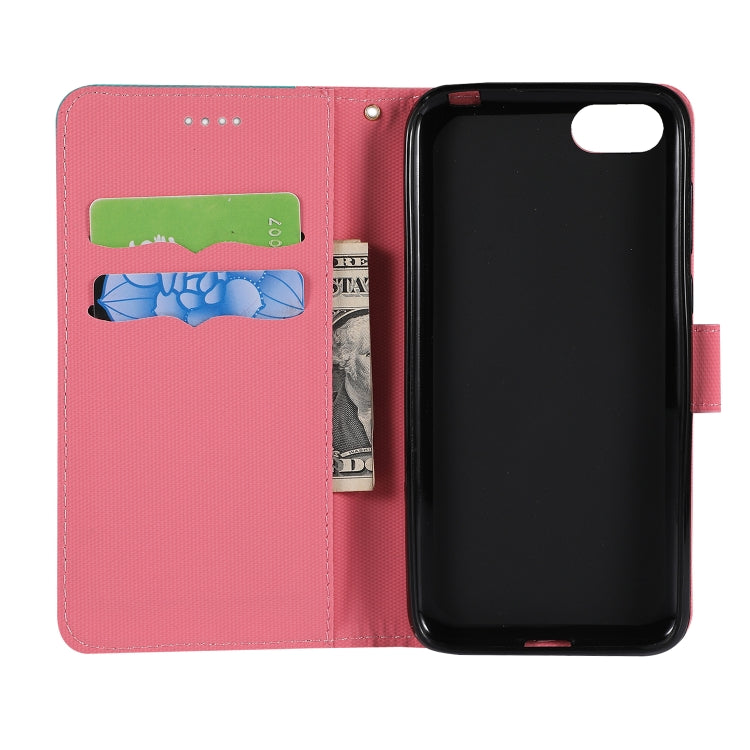 Fabric Stitching Embroidery Horizontal Flip Leather Case With Holder & Card Slots & Wallet for Huawei Honor 7S / Y5 2018