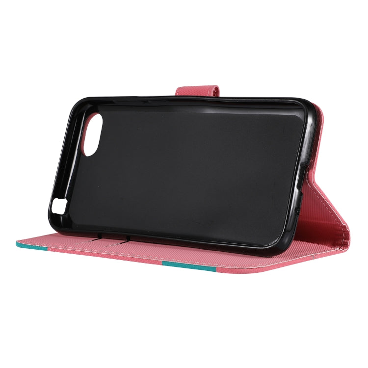 Fabric Stitching Embroidery Horizontal Flip Leather Case With Holder & Card Slots & Wallet for Huawei Honor 7S / Y5 2018