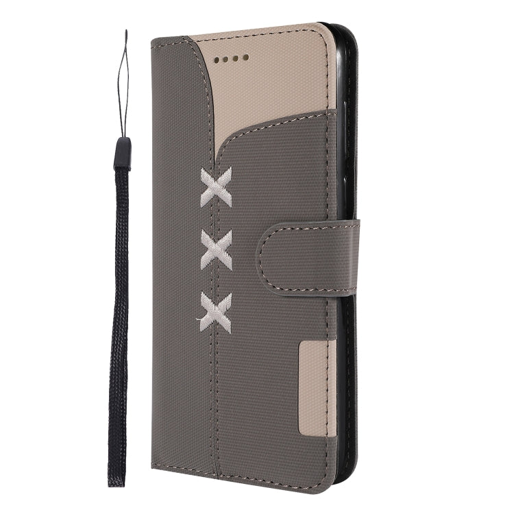 Fabric Stitching Embroidery Horizontal Flip Leather Case With Holder & Card Slots & Wallet for Huawei Honor 7S / Y5 2018