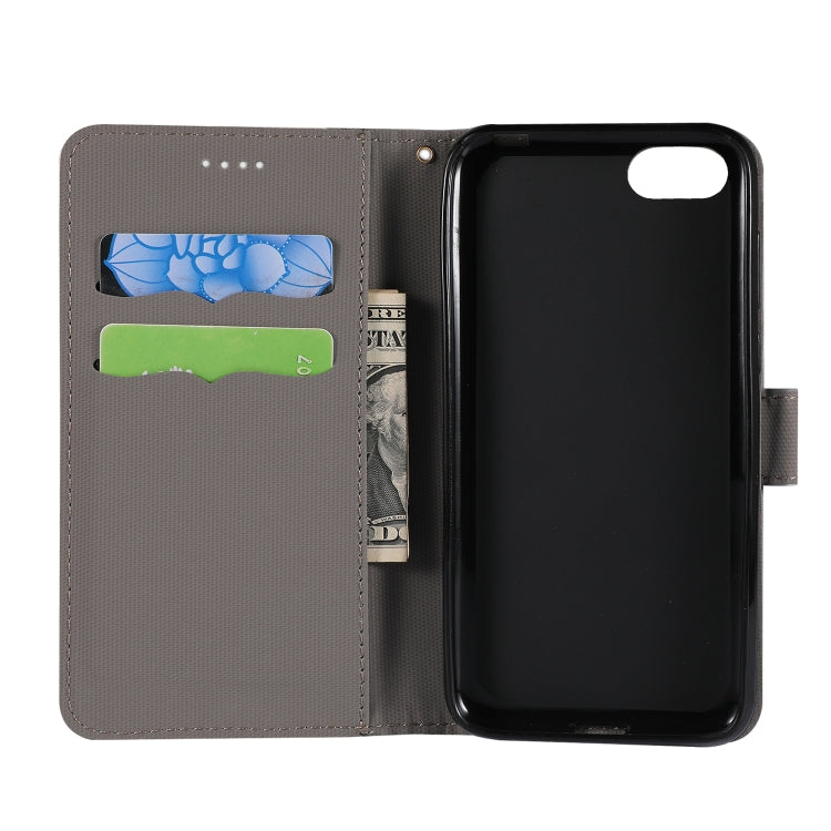 Fabric Stitching Embroidery Horizontal Flip Leather Case With Holder & Card Slots & Wallet for Huawei Honor 7S / Y5 2018