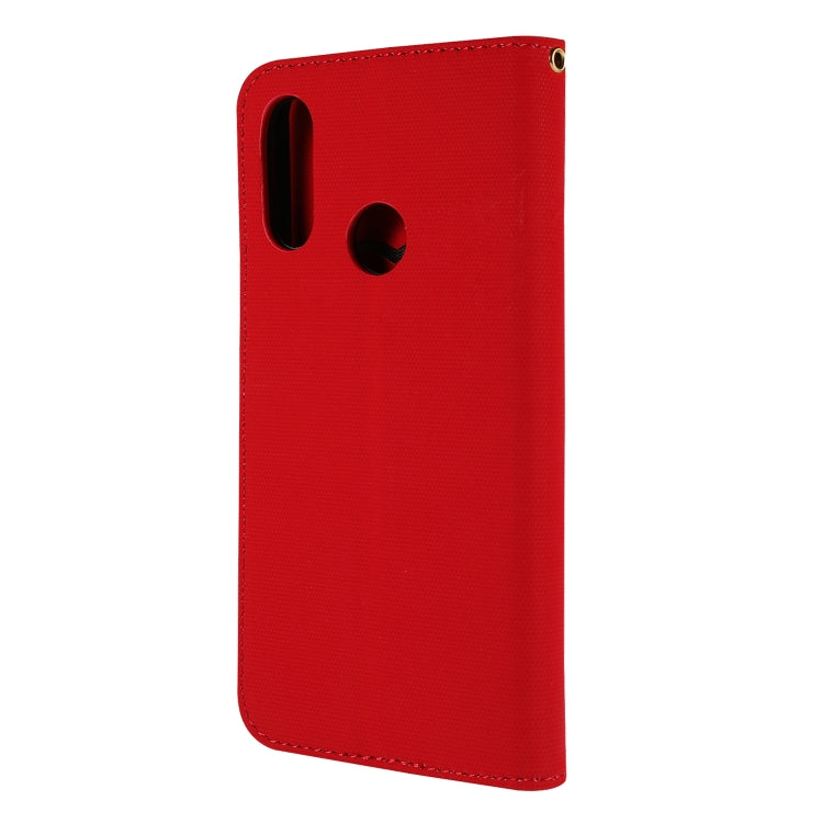 Fabric Stitching Embroidery Horizontal Flip Leather Case With Holder & Card Slots & Wallet for Huawei Honor 8A / Y6 2019