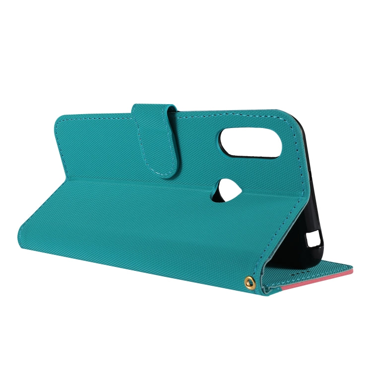 Fabric Stitching Embroidery Horizontal Flip Leather Case With Holder & Card Slots & Wallet for Huawei Honor 8A / Y6 2019