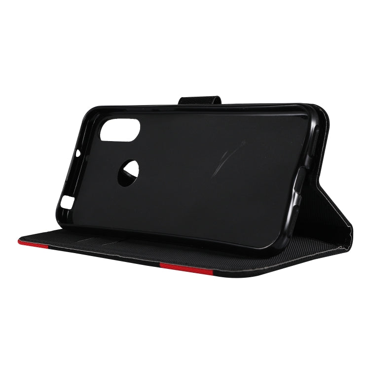 Fabric Stitching Embroidery Horizontal Flip Leather Case With Holder & Card Slots & Wallet for Huawei Honor 8A / Y6 2019