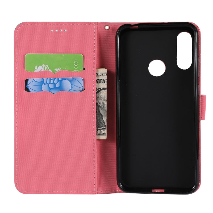 Fabric Stitching Embroidery Horizontal Flip Leather Case With Holder & Card Slots & Wallet for Huawei Honor 8A / Y6 2019